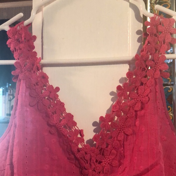 Embroidery style pink summer top - Picture 2 of 8